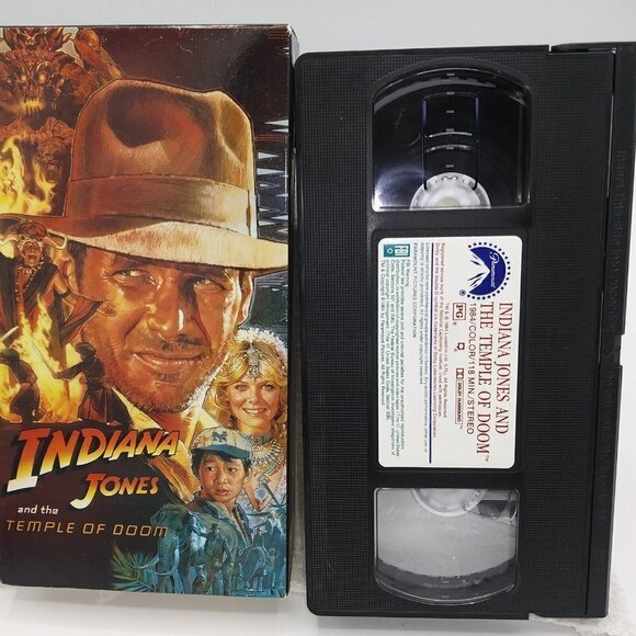 LOT of 3 Indiana Jones VHS Movie Trilogy - Raiders, Temple of Doom, Last Crusade - Picture 5 of 12